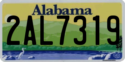 AL license plate 2AL7319
