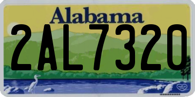 AL license plate 2AL7320