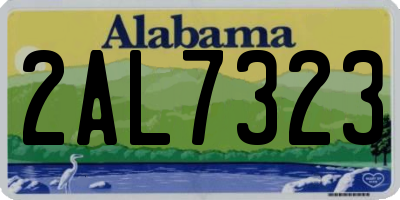AL license plate 2AL7323