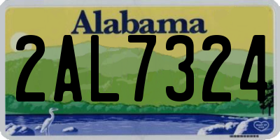 AL license plate 2AL7324