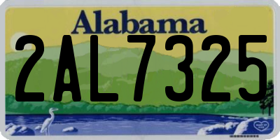 AL license plate 2AL7325