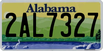 AL license plate 2AL7327