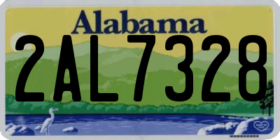 AL license plate 2AL7328