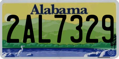 AL license plate 2AL7329