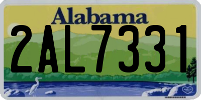 AL license plate 2AL7331