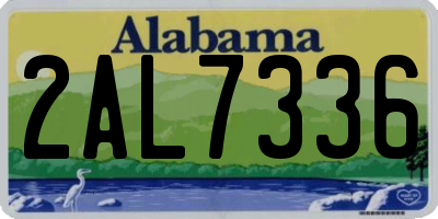 AL license plate 2AL7336