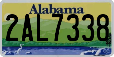 AL license plate 2AL7338