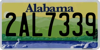 AL license plate 2AL7339