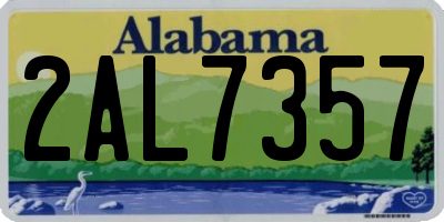 AL license plate 2AL7357