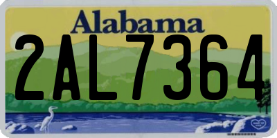 AL license plate 2AL7364