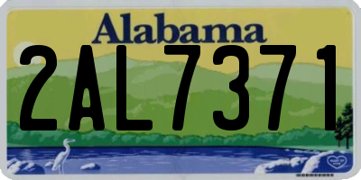 AL license plate 2AL7371