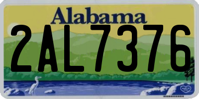 AL license plate 2AL7376