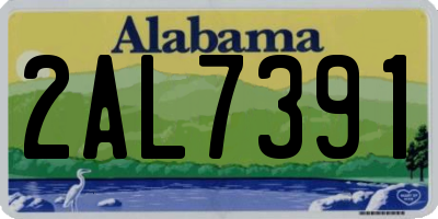 AL license plate 2AL7391