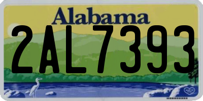 AL license plate 2AL7393