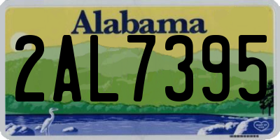 AL license plate 2AL7395