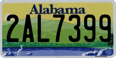 AL license plate 2AL7399