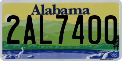 AL license plate 2AL7400