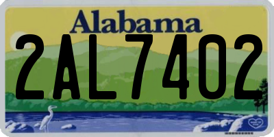 AL license plate 2AL7402