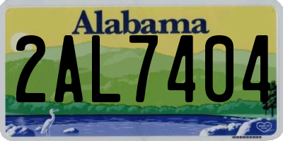 AL license plate 2AL7404