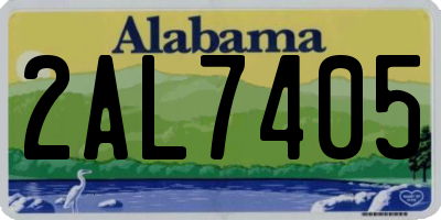AL license plate 2AL7405