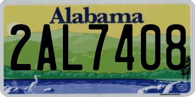 AL license plate 2AL7408