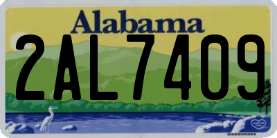 AL license plate 2AL7409