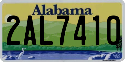 AL license plate 2AL7410