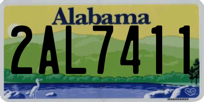 AL license plate 2AL7411