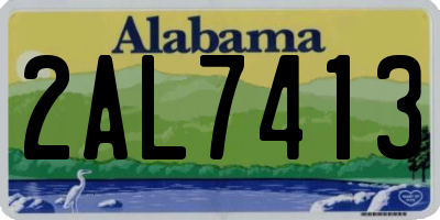 AL license plate 2AL7413