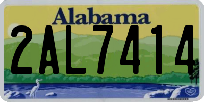 AL license plate 2AL7414