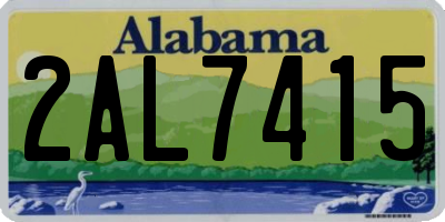 AL license plate 2AL7415