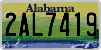 AL license plate 2AL7419