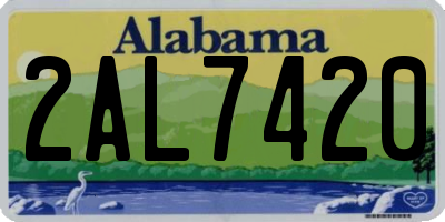 AL license plate 2AL7420