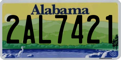 AL license plate 2AL7421