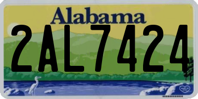 AL license plate 2AL7424