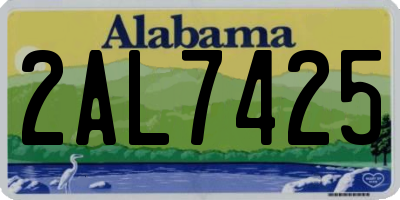 AL license plate 2AL7425