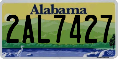 AL license plate 2AL7427