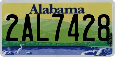 AL license plate 2AL7428