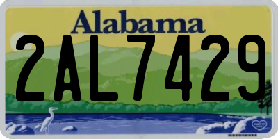AL license plate 2AL7429