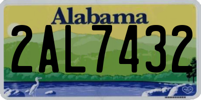 AL license plate 2AL7432