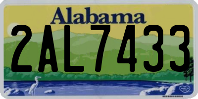 AL license plate 2AL7433