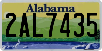 AL license plate 2AL7435