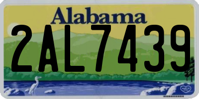AL license plate 2AL7439