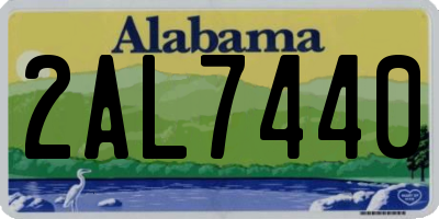 AL license plate 2AL7440