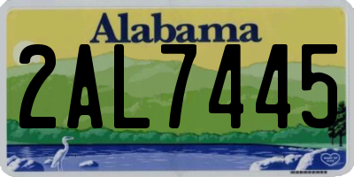 AL license plate 2AL7445