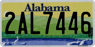 AL license plate 2AL7446