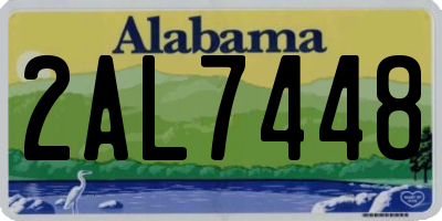 AL license plate 2AL7448