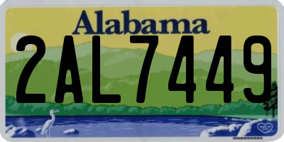 AL license plate 2AL7449