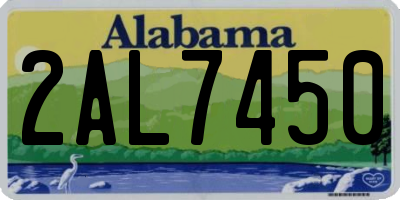 AL license plate 2AL7450