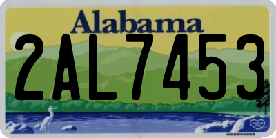 AL license plate 2AL7453